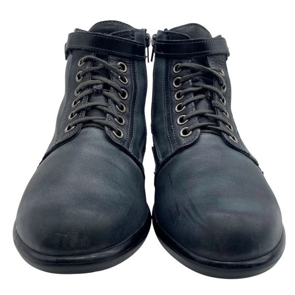 Naot Womens Shoes Kona Boots Sz 6 Gray Black Leather Ankle Lace Up Comfort - Picture 4 of 9